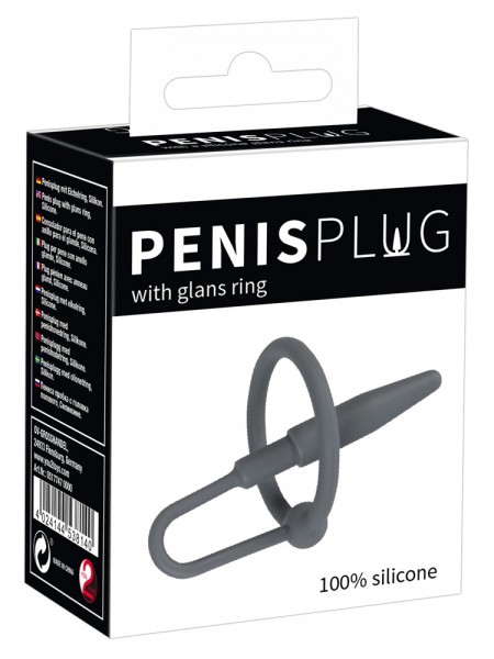Dilator mit Eichelring - Penisplug aus Silikon - Schwarz - vergleichen und günstig kaufen